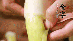 茭白剝去外殼，先切片再切絲。